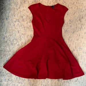 Red party dress, aqua by Bloomingdales